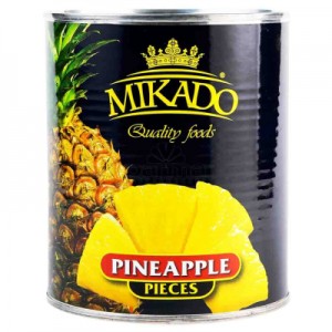 Ananasų gabaliukai sirupe, MIKADO,  565 g / 340 g